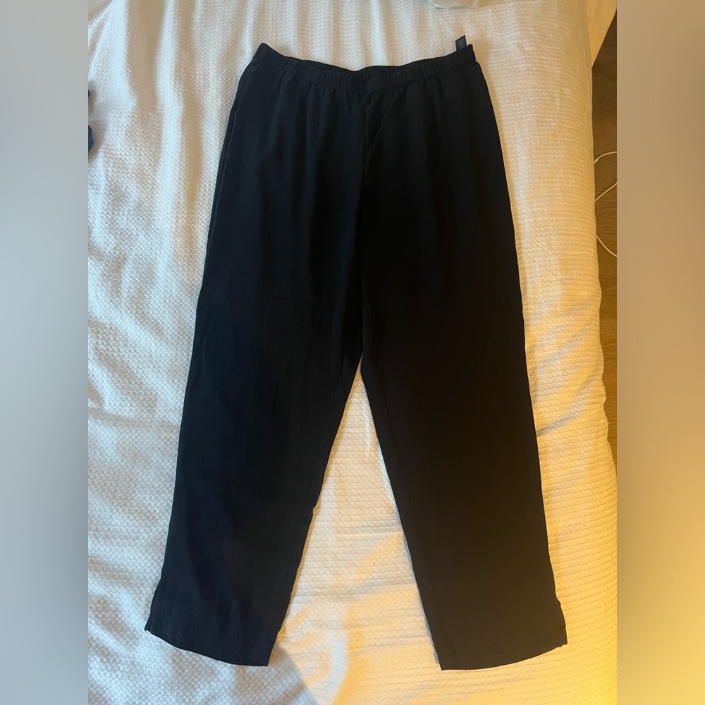 Eileen Fisher 100% silk georgette pants